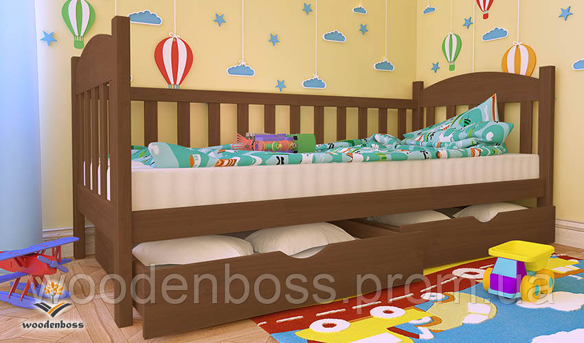 Ліжко дитяче підліткове від "Wooden Boss" Флавія (спальне місце 90 см х 190/200 см)