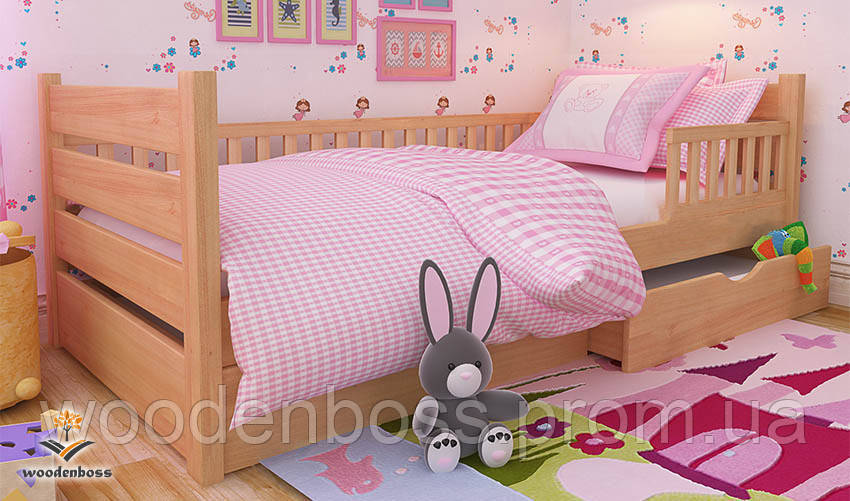 Ліжко дитяче підліткове від "Wooden Boss" Каріна Екстра (спальне місце 90 см х 190/200см)