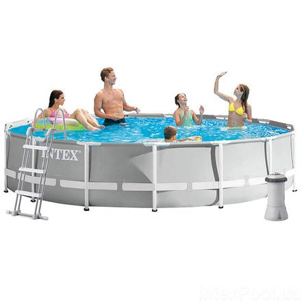 Каркасний басейн Intex 26724, 457-107см (Філтр 3785л/ч, сходи, тент, підстилка), фото 1