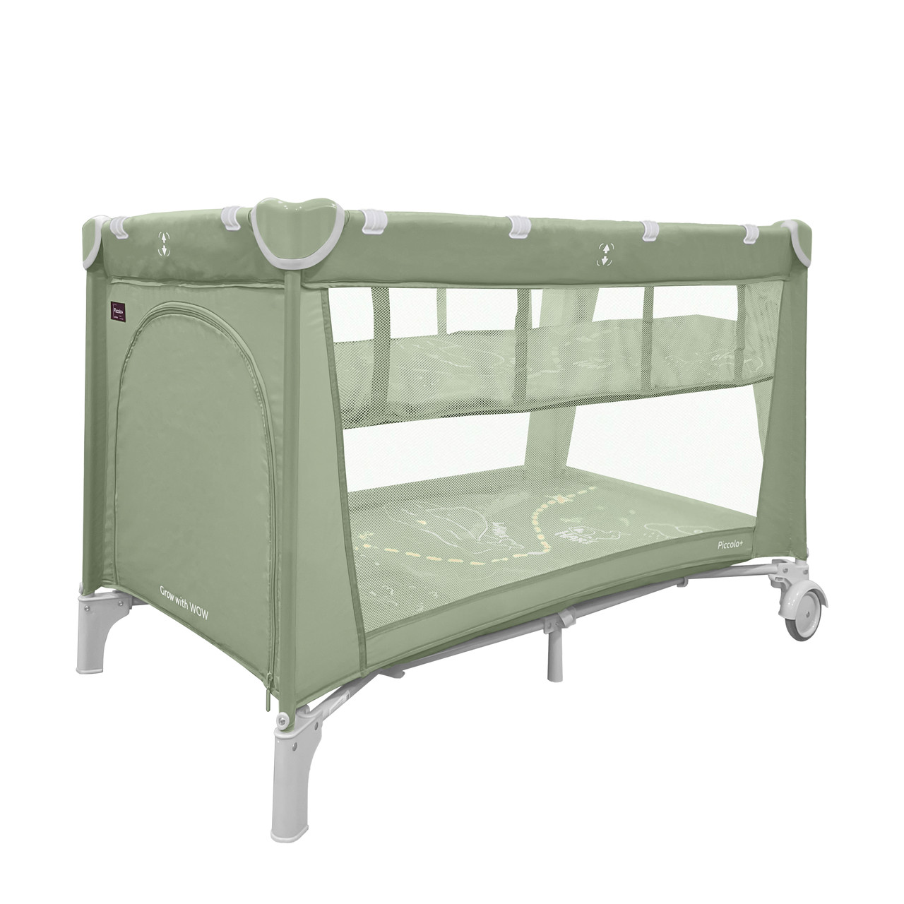 Манеж Piccolo+, «Carrello» (CRL-9201/2), колір Mint Green (м'ятно-зелений)