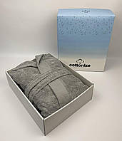 Халат Cottonize cod712 Серый S-M в коробке