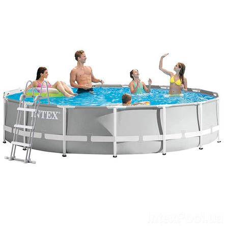 Каркасний басейн Intex 26724-1, 457-107см (драбина, тент, підстилка), фото 1