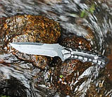 Ніж мисливський Columb OD105 Black товстий клинок, металева рукоять, якісна сталь., фото 3