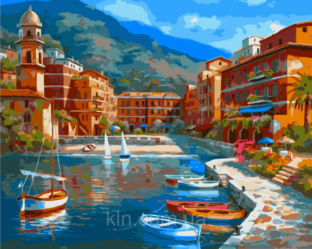 Картина за номерами Menglei Човновий причал худ Сунг Кім KH2135 40 х 50 см, фото 1