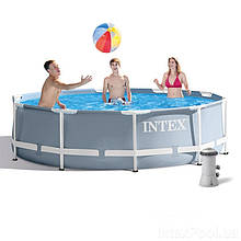 Басейн каркасний Intex 26700-4, 305х76 см, (Фільтр-насос 2006 л/год, тент, підстилка)