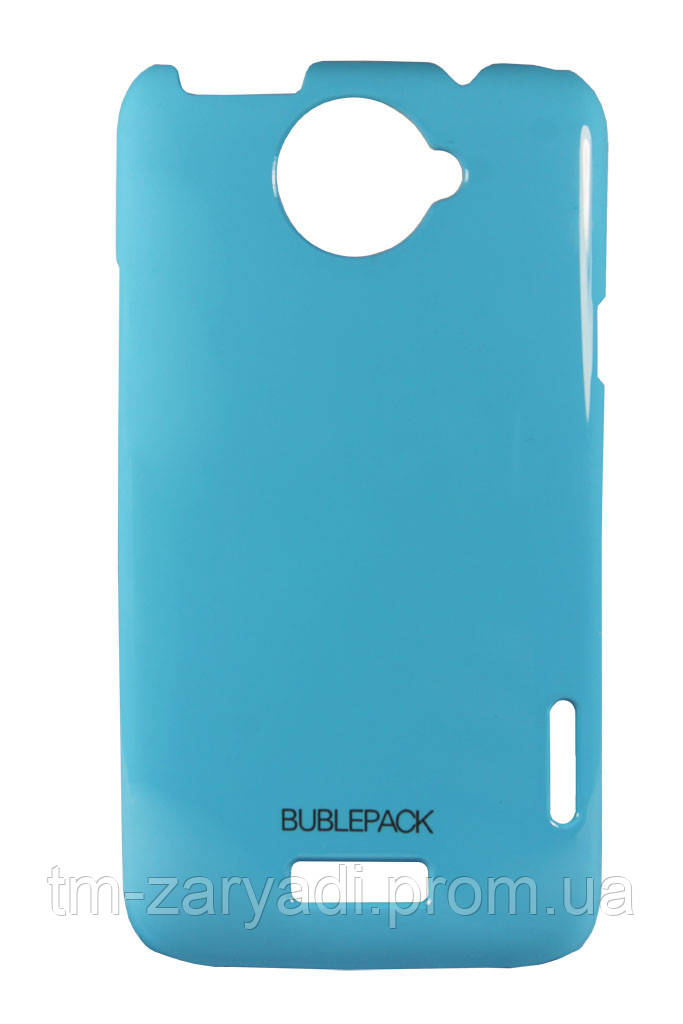 Чохол-накладка HTC ONE X S720E, пластиковий, Buble Pack, Блакитний /case/кейс /штс