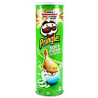 Чипсы Pringles Sour Cream and Onion, Чипсы Принглс Сметана Лук 165 грамм