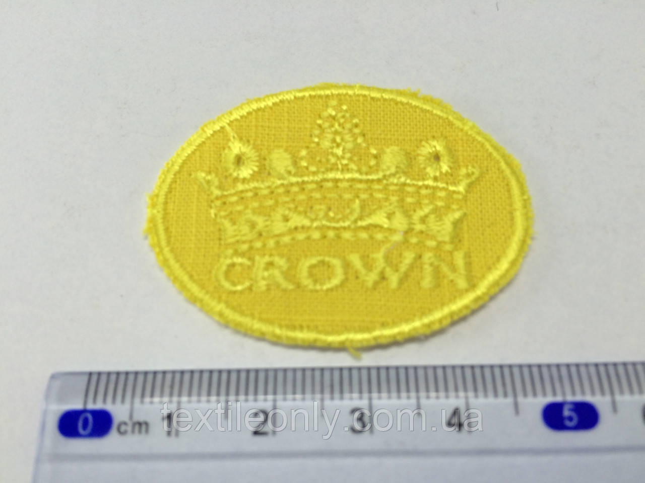 Нашивка корона колір жовтий 45х34 мм