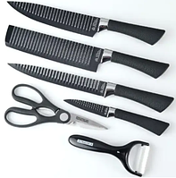 Набір кухонних ножів 6в1 професійних із неіржавкої сталі Everrich H-004