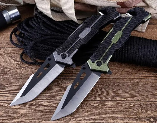 Нож Тактический Складной, Полуавтоматический со Стропорезом и ...