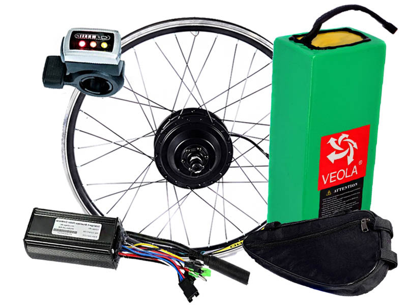 Електровелонабір 36 В 500 Вт MXUS XF15R задній заспицований із сумкою й акумулятором 13 А/год