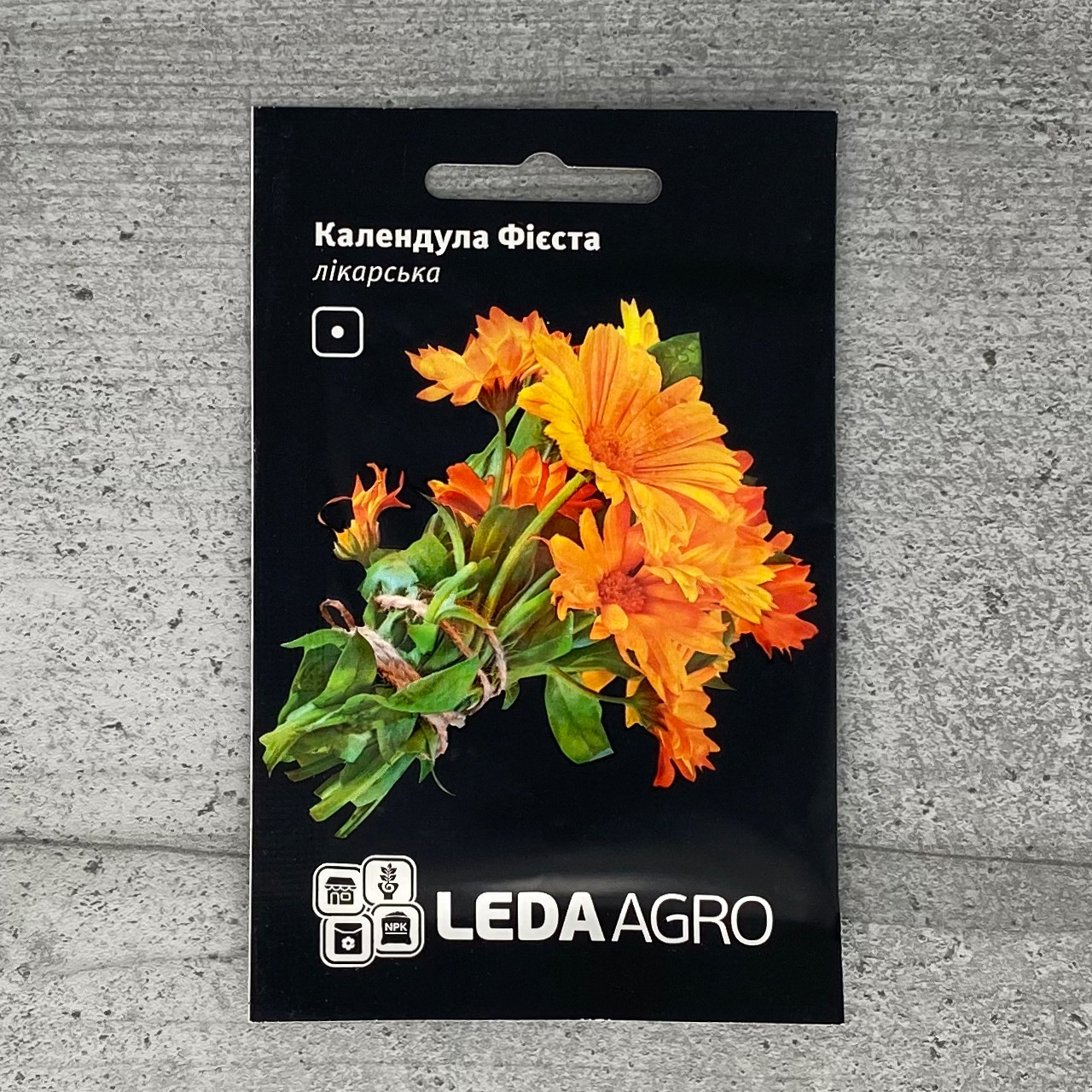 Календула лікарська Фієста 0,5 г насіння пакетоване Leda Agro