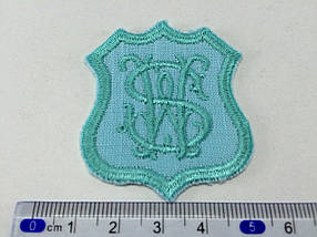 Нашивка west side 45х50 мм колір бірюзовий