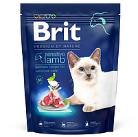 Brit Premium by Nature Cat Sensitive Корм для кішок із чутливим травленням з ягням 0.300 кг