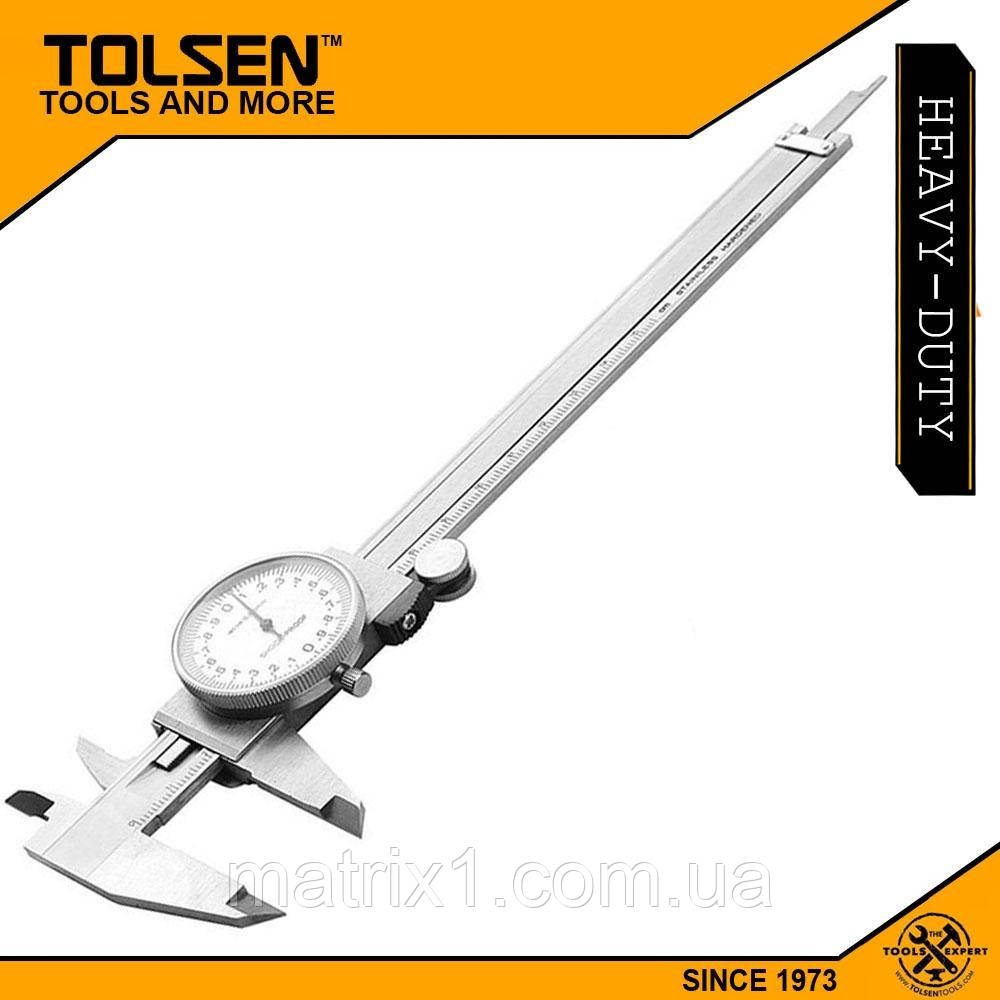 Штангенциркуль стрілочний 200 мм нержавіюча сталь TOLSEN 35051