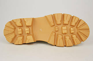 Туфли летние перфорированные Evromoda 2301003 36 Бежевые кожа, фото 4