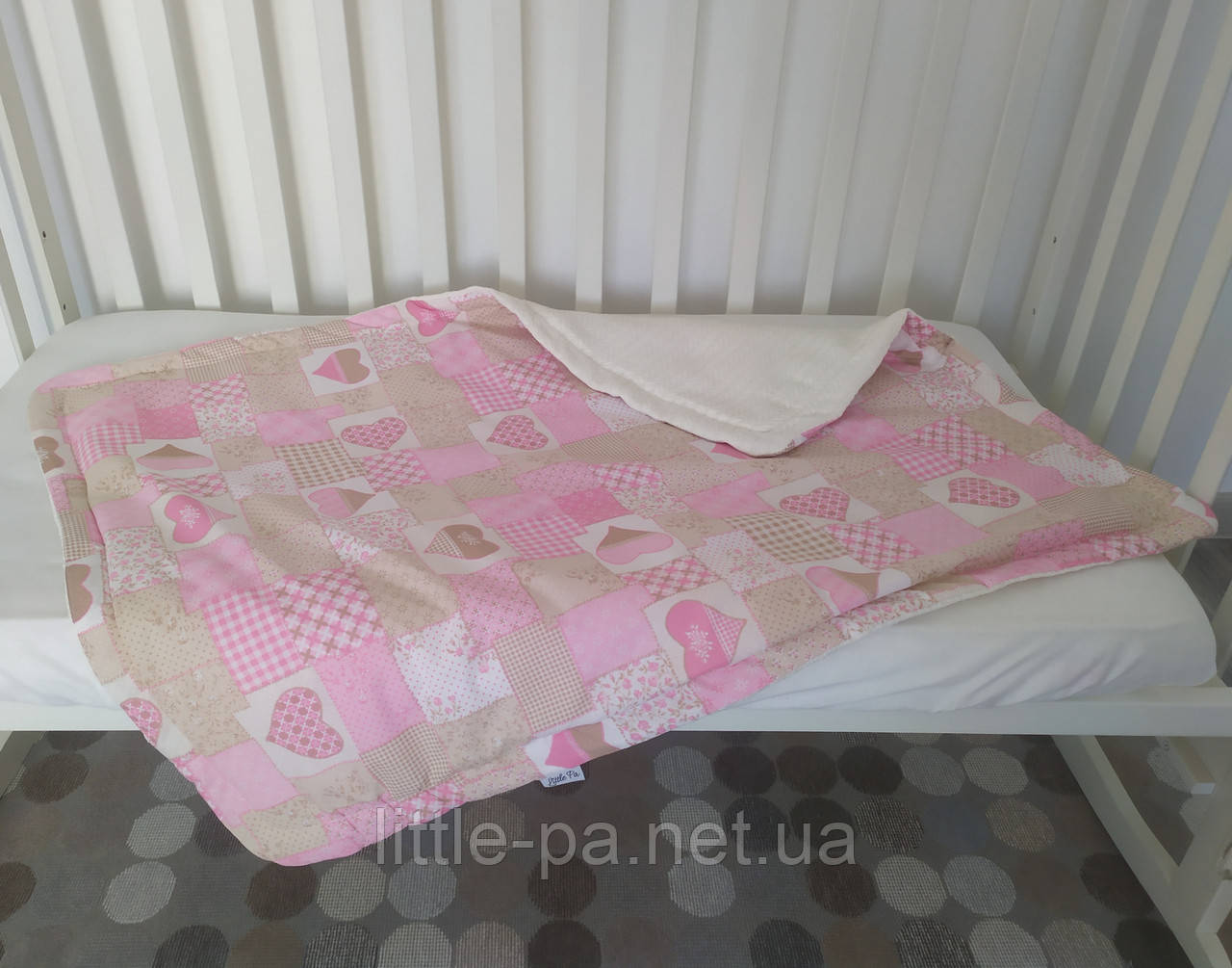 Плед бавовняний "Любимий з рожевим""