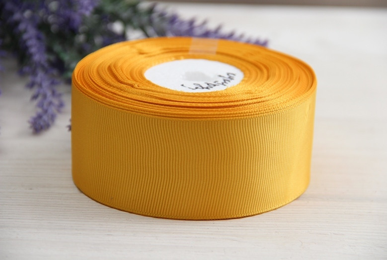 Репс 4 см, кукурудзяний (темно-жовтий) рулон 22,5 метра