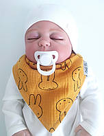 Слинявчик — бандана непромокальний мусліновий "Зайчики"