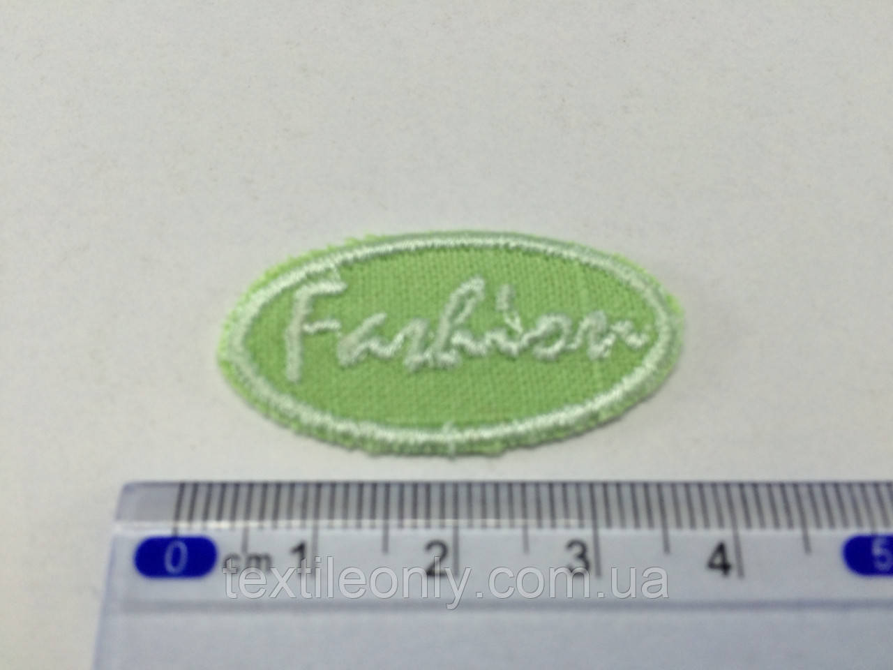 Нашивка Fashion 36х20 мм колір салатовий