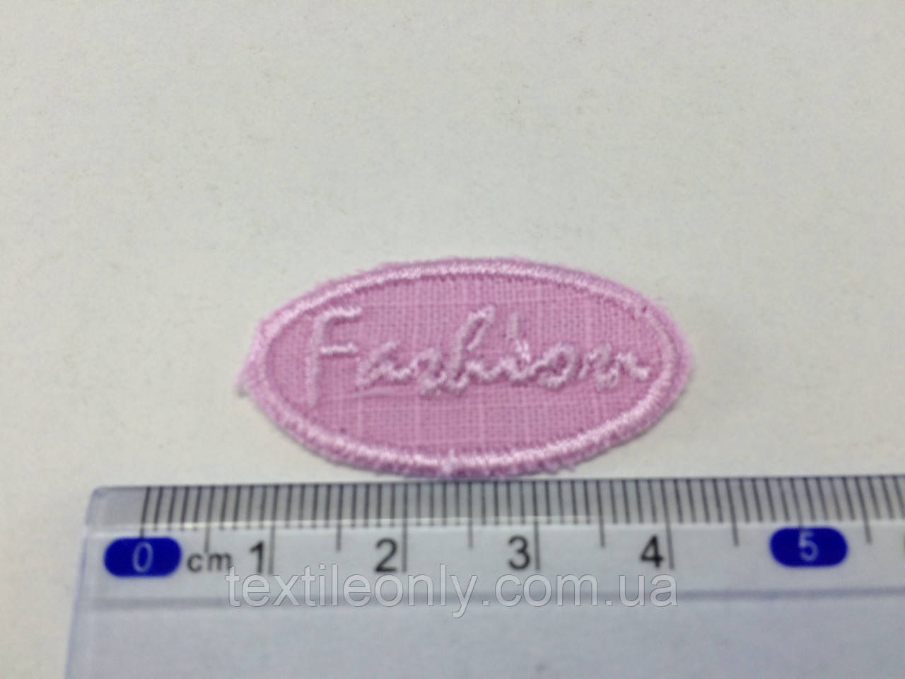 Нашивка Fashion 36х20 мм колір рожевий