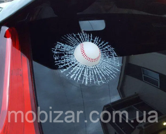 3D Наклейка Від Тріщин У Лобовому Склі Бейсбольний М'яч На Скло Автомобіля Наклейка Для Тріщин
