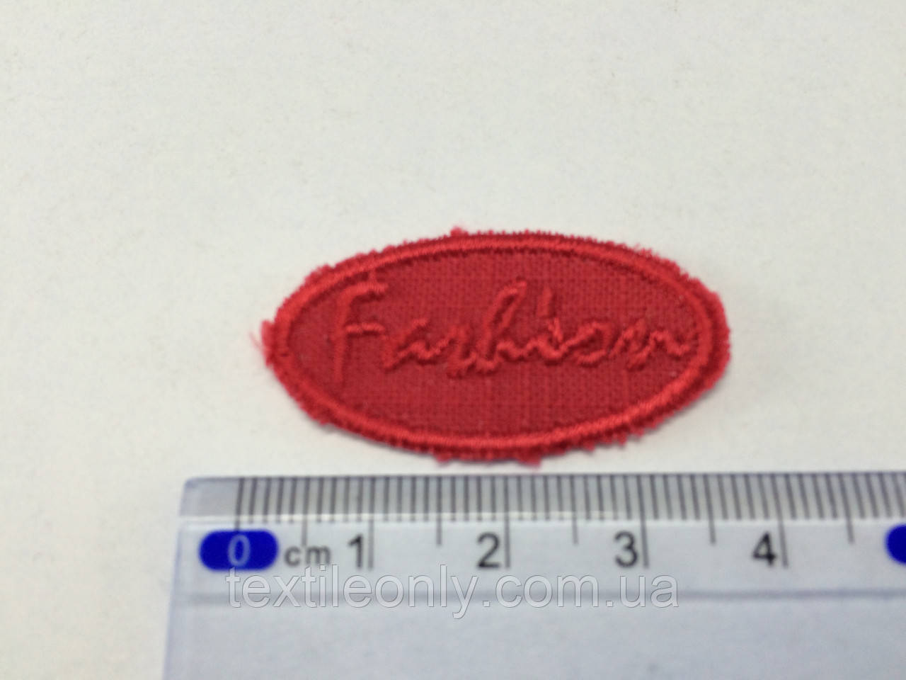 Нашивка Fashion 36х20 мм колір червоний