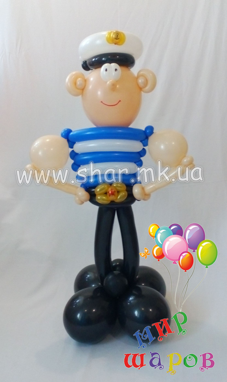 Купить Морячок из воздушных шаров, цена 700 ₴ — Prom.ua (ID#259426441)