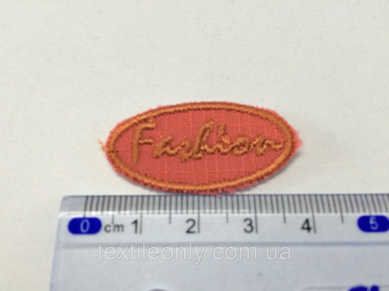 Нашивка Fashion 36х20 мм колір жовтогарячий