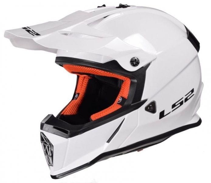 Мотошолом LS2 MX437 fast solid white
