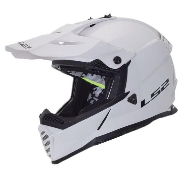 Мотошолом LS2 MX437 fast solid white