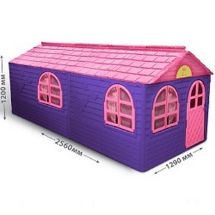 Дитячий ігровий пластиковий будиночок з шторками великий Doloni 02550/20.