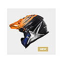 Мотошолом LS2 MX437 fast core black orange, фото 4