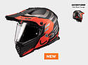 Мотошолом LS2 MX436 pioneer evo adventurer matt black orange, фото 3
