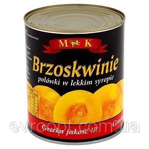Персик маринованій M & K половинки ж/б 820г/12шт