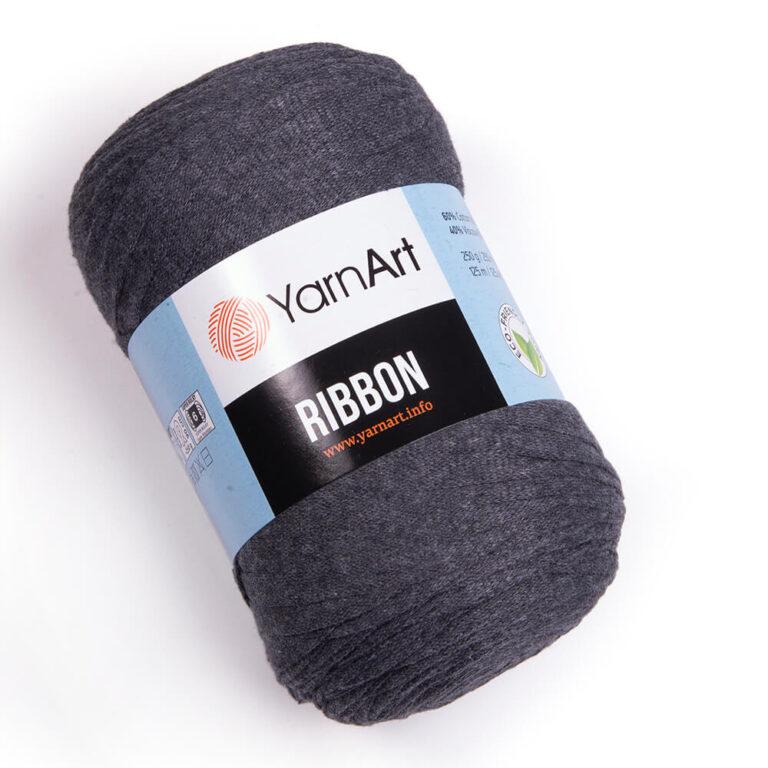 YarnArt Ribbon 758 темно-сірий меланж