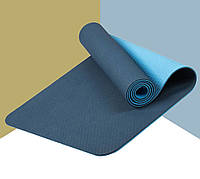 Йога мат (коврик для фитнеса и йоги) Плотный спортивный коврик (каремат) yoga mat (A/S)