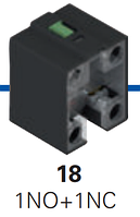 Запасной контакт к концевым выключателям 1NO+1NC медленного действия, VF B18 Pizzato Elettrica