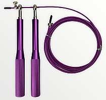 Скакалка швидкісна з підшипником і сталевим тросом (підійде для боксу) Фіолетовий (A/S)