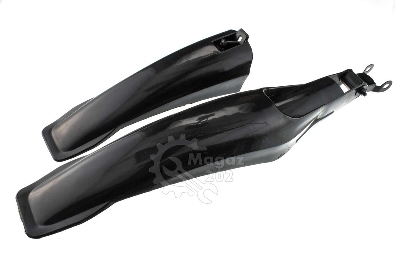 Крила велосипедні (MTB) (тюнінг) (чорні, пластик, човник) YKX