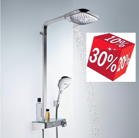 Душова система з термостатом Hansgrohe Raindance Select E 300 3jet Showerpipe 27127000