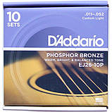 Струны D'Addario EJ26-10P Phosphor Bronze 11-52 1 set, фото 4