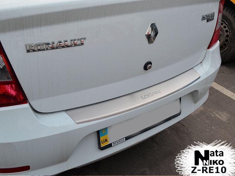 Накладка на бампер Renault Logan 2012- з загином