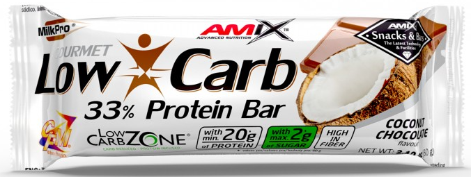 Протеїнові батончики Amix Low-Carb 33% Protein Bar 15х60g, фото 1