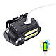 Налобний ліхтар акумуляторний Bailong BL-611-1LM+2COB MicroUSB, фото 9