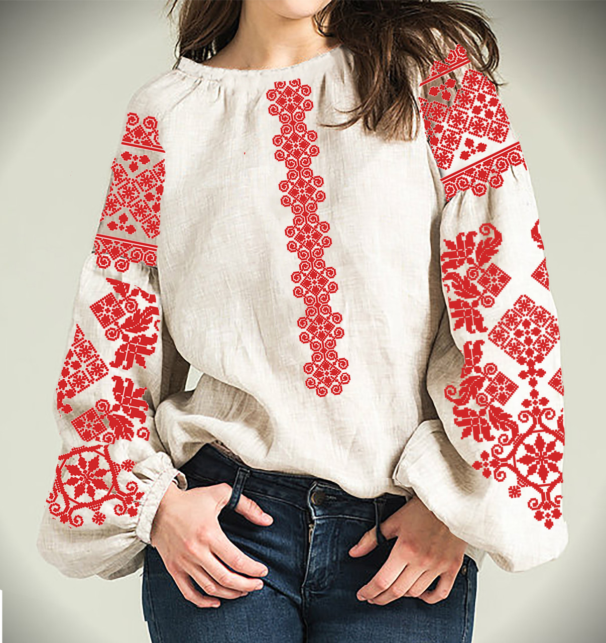 Заготовка для жіночої вишиванки №196-сж(бохо), фото 1