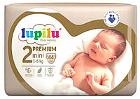 Підгузники Lupilu Premium Mini Розмір 2, Вага 3-6 кг, 44 шт