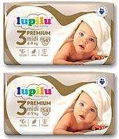 Підгузники Lupilu Premium Midi Розмір 3, Вага 4-9 кг, 108 шт