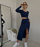 Шикарний жіночий костюм топ і спідниця-олівець, фото 2