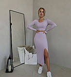 Шикарний жіночий костюм топ і спідниця-олівець, фото 3